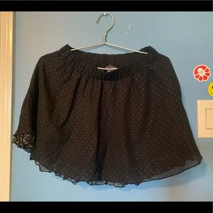 Girls sparkly black shirt skirt